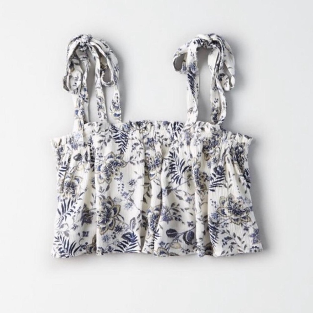 American Eagle Tie Strap Crop Top - Picture 1 of 2